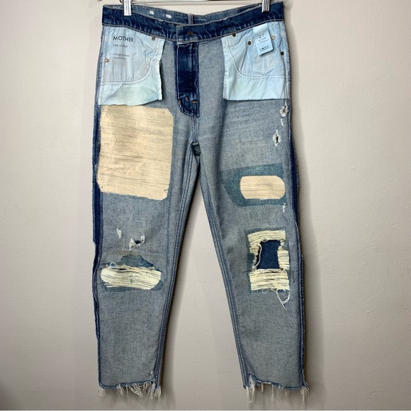 MOTHER Superior The Sinner Ice Scream You Scream Denim Jean Refurbished - Picture 3 of 14